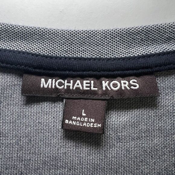 Michael Kors Crew Neck Pullover Sweater Mens Size L Large Blue Long Sleeve MK - Picture 4 of 8